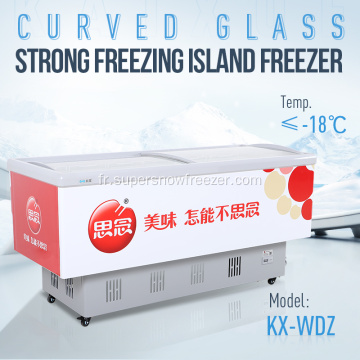 Supermarché Sliant Glass Door Island Deep Display Freezers